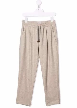 Brunello Cucinelli Kids спортивные брюки с кулиской