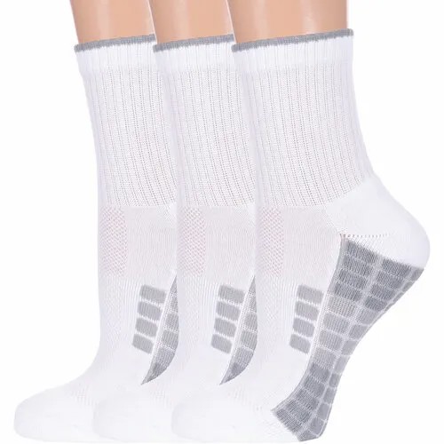 Носки PARA socks, 3 пары, размер 29, белый