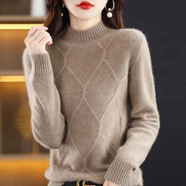 Пуловеры, свитер, женский джемпер, топы, корейский вязаный шерстяной 2023 кашемировый весенний Модный женский осенний трикотаж, Мериносовая одежда