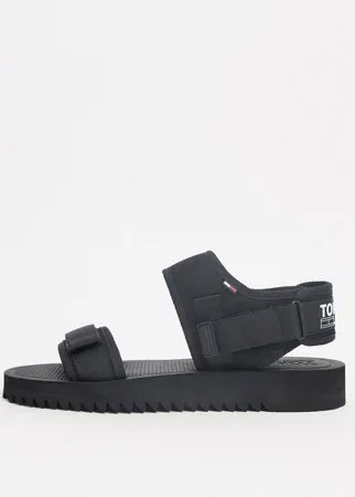 Черные сандалии с логотипом на заднике Tommy Jeans-Черный