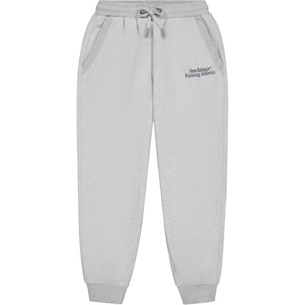 Трикотажные спортивные штаны мужские, средне-серые New Balance, серый