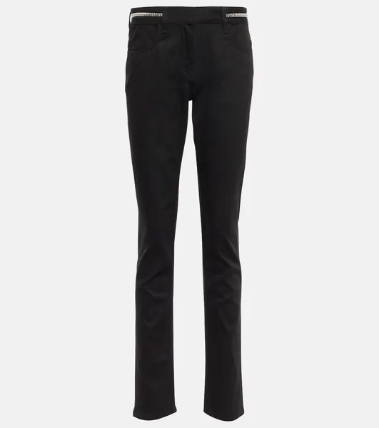 Узкие джинсы с низкой посадкой Givenchy, черный