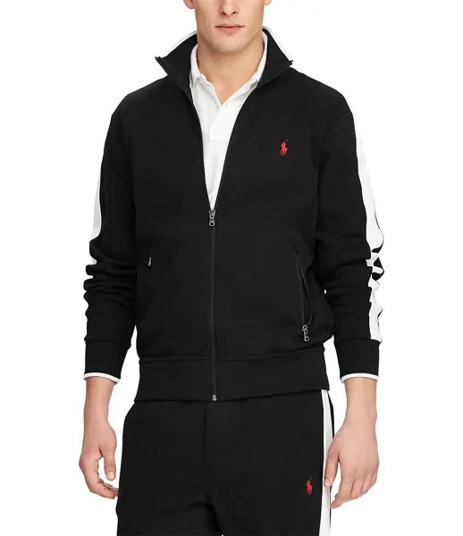 Легкая спортивная куртка с контрастными кончиками Polo Ralph Lauren, черный