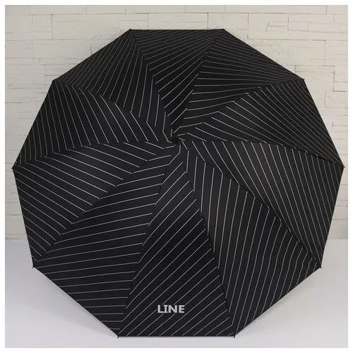 Зонт механический «Lines», ветроустойчивый, 4 сложения, 10 спиц, R = 56 см, цвет микс