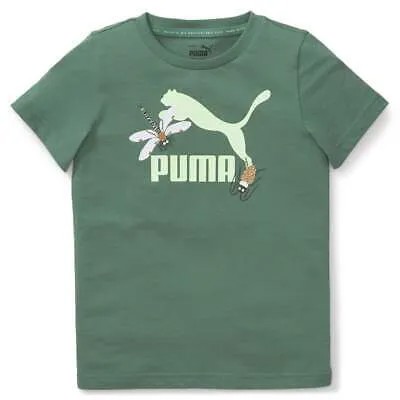 Puma Small World Prime Logo Футболка с круглым вырезом и короткими рукавами для мальчиков, размер XS Ca