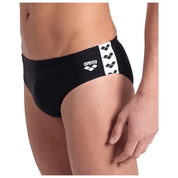 Плавки Arena Icons Swim Briefs Solid Recycled, цвет Black/White