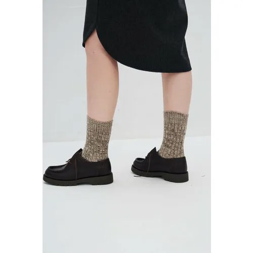 Женские носки УСТА К УСТАМ высокие, размер 25 (38-40р), бежевый