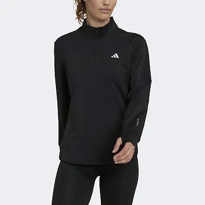 Adidas Techfit AEROREADY Теплая женская тренировочная футболка с молнией на четверть