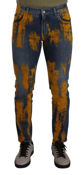 Джинсы DOLCE - GABBANA Синие желтые хлопковые скинни мужские джинсовые IT44/ W30/XS $1300