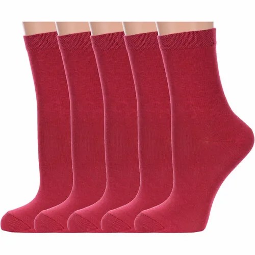 Носки PARA socks, 5 пар, размер 23, бордовый