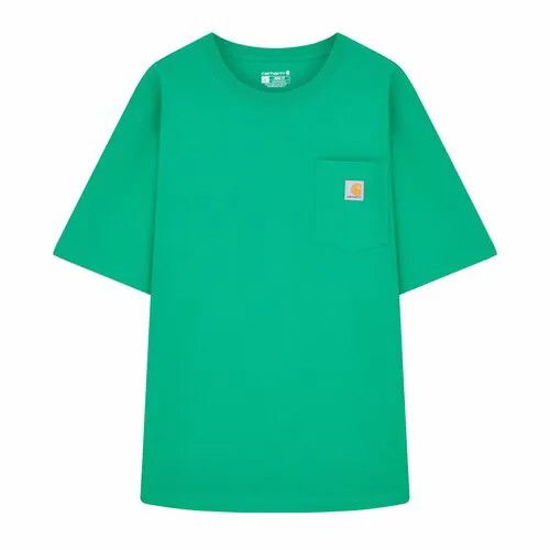 Футболка carhartt, размер S, зеленый