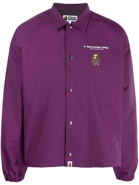 A BATHING APE® куртка-рубашка с графичным принтом