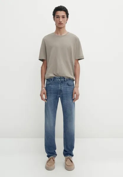 Джинсы приталенного кроя Massimo Dutti, синий деним