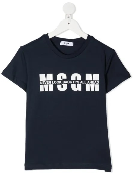 MSGM Kids футболка с логотипом