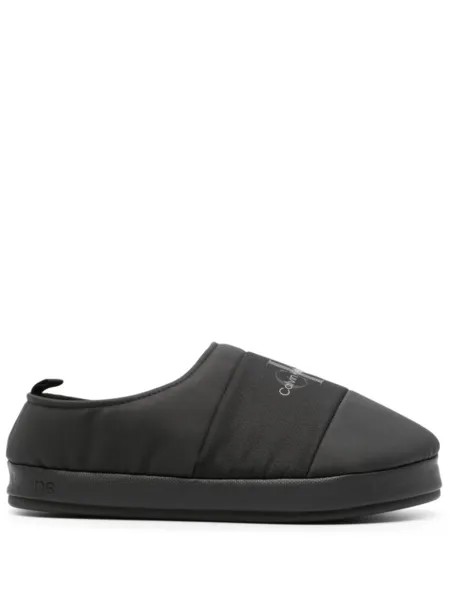 Calvin Klein Jeans дутые слиперы с логотипом, черный