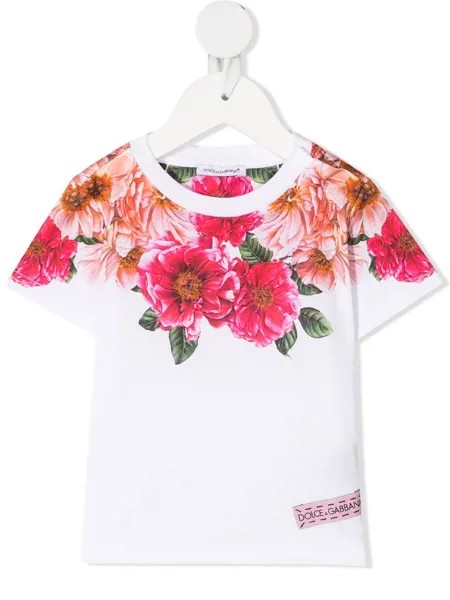 Dolce & Gabbana Kids футболка с цветочным принтом