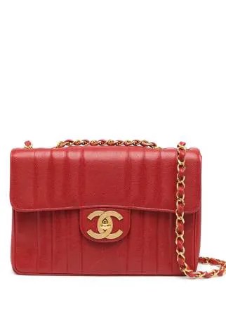 Chanel Pre-Owned сумка на плечо Jumbo Mademoiselle Single Flap 1992-го года