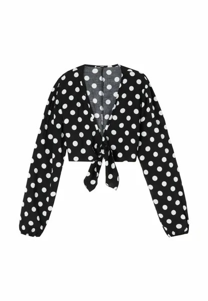 Блуза Tezenis, пестрый черный