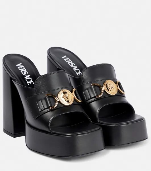 Кожаные мюли Medusa Aevitas Versace, черный