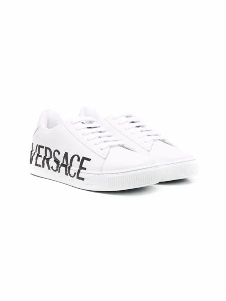 Versace Kids кеды с логотипом