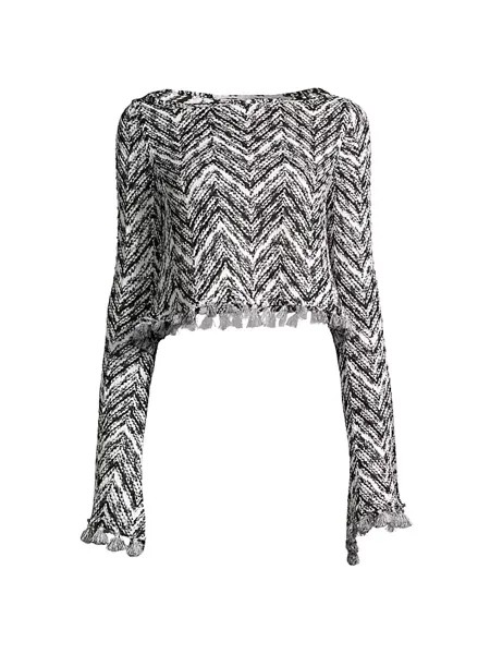 Топ Kaiya Spacedye с шевроном Ramy Brook, цвет black spacedye chevron knit