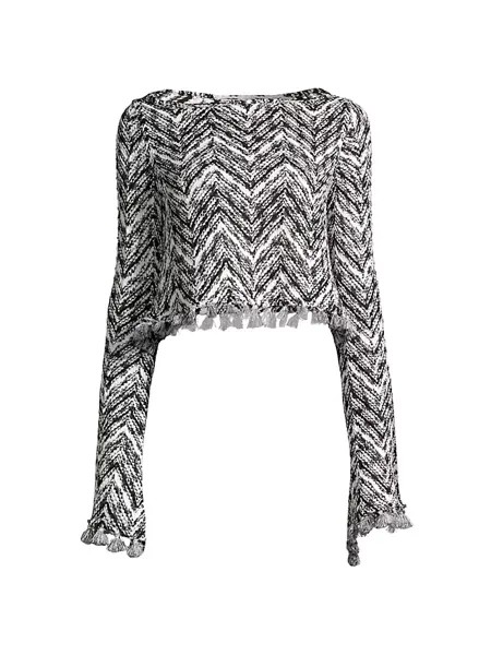 Топ Kaiya Spacedye с шевроном Ramy Brook, цвет black spacedye chevron knit