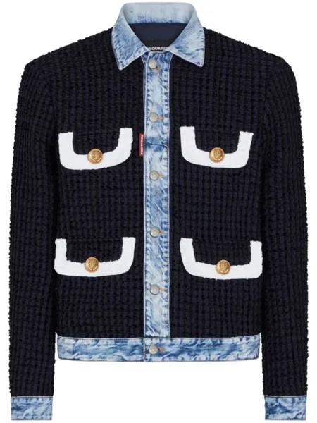 Dsquared2 джинсовая куртка Dan из букле, черный