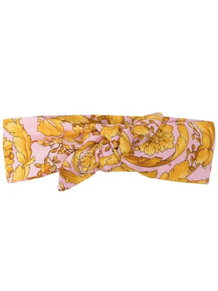 Versace шелковая повязка на голову с принтом Barocco