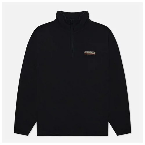 Мужская толстовка Napapijri Patch Half Zip Fleece чёрный , Размер L