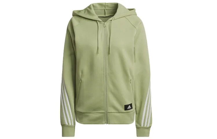 Спортивная куртка с капюшоном W Fi 3S Fz Reg зеленая Adidas