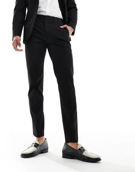 Черные узкие брюки-смокинг ASOS DESIGN