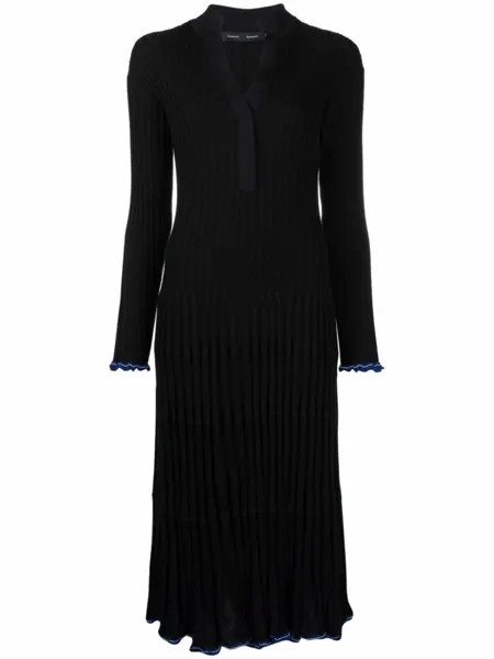 Proenza Schouler платье с V-образным вырезом, черный