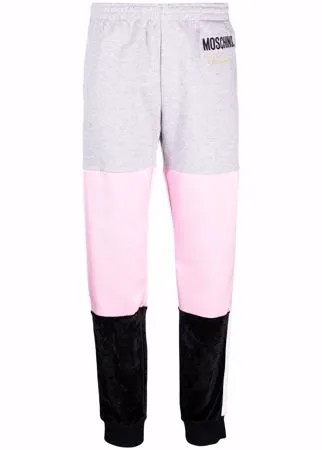 Moschino спортивные брюки в стиле колор-блок с логотипом