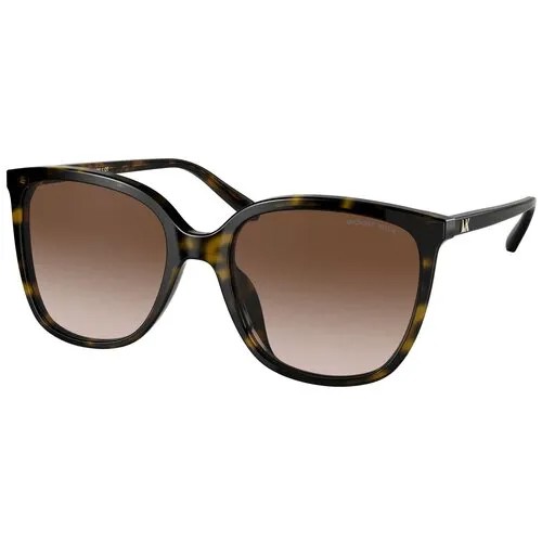 Солнцезащитные очки MICHAEL KORS, квадратные, оправа: пластик, градиентные, для женщин, коричневый
