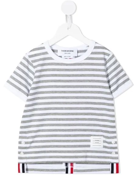 Thom Browne Kids футболка в полоску