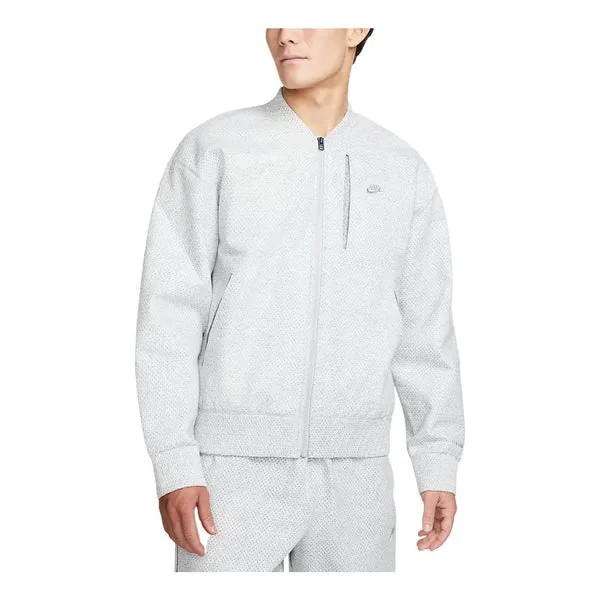 Куртка Nike zipped bomber jacket 'Grey', серый