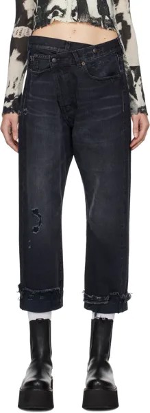 Черные джинсы-кроссовер R13, цвет Jake black