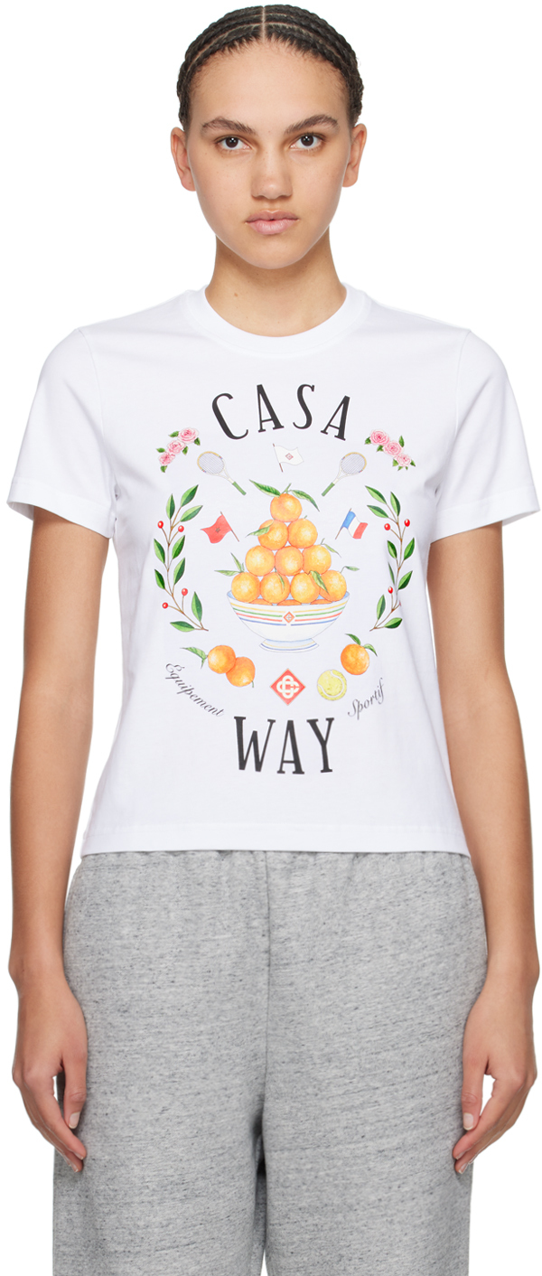 Белая футболка Casa Way Casablanca, цвет White