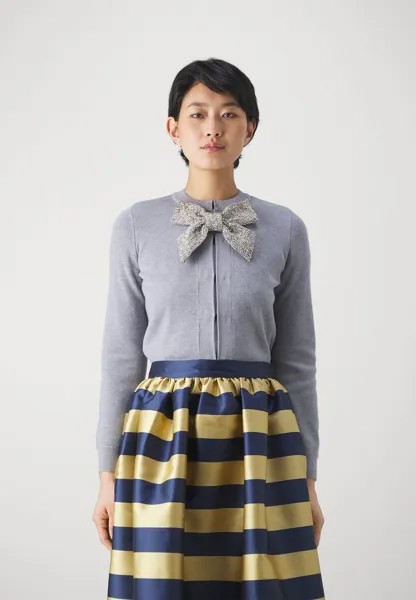 Кардиган Embellished Bow Neck Cardigan kate spade new york, цвет grey
