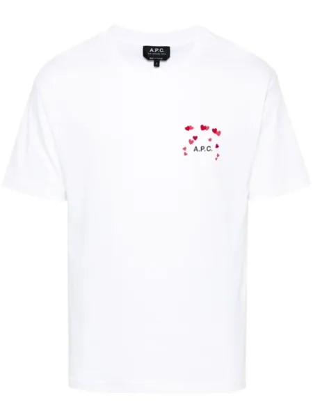 A.P.C. футболка с логотипом, белый