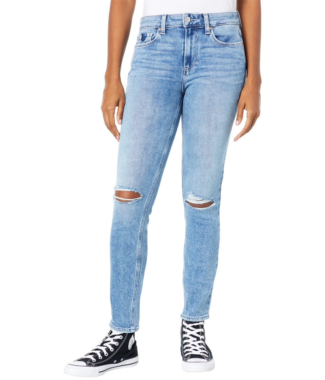 Джинсы Paige, Hoxton Ankle in Walkabout Destructed