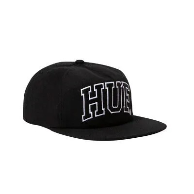 Бейсболка HUF Worldwide Arch Logo (черная) с 5 панелями