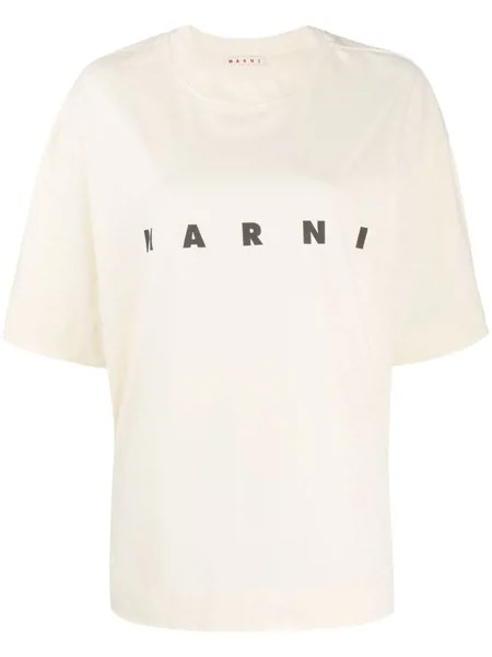 Marni футболка оверсайз с логотипом