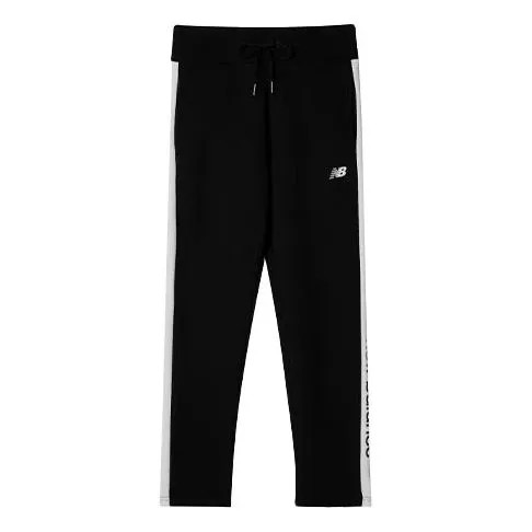 Штаны полосатые спортивные штаны New Balance, черный