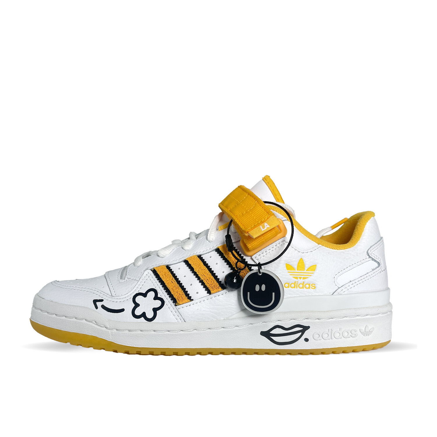 Кроссовки adidas originals FORUM Skateboarding Shoes Unisex Low-top Yellow/White/Black, хаки