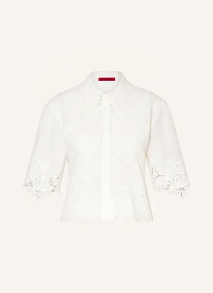 Блузка-рубашка alias с кружевом Max & Co., белый