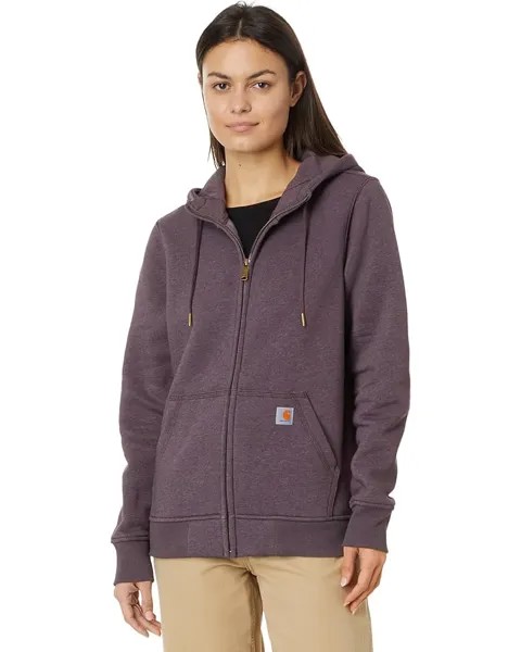 Худи Carhartt Clarksburg Full Zip, цвет Blackberry Heather