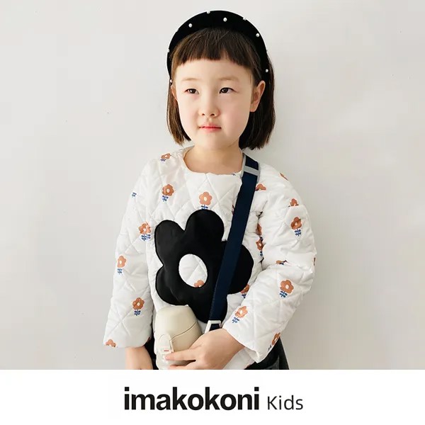 Новинка Зима 2021 оригинальная детская теплая плиссированная Толстовка Imakokoni с цветочным рисунком зимнее милое платье для девочек 21778