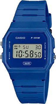 Японские наручные  мужские часы Casio F-91WB-2A1. Коллекция Vintage