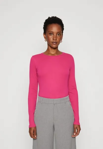 Топ с длинными рукавами Marc O'Polo DENIM LONG SLEEVE ROUND NECK SLIM FIT, цвет fandango pink